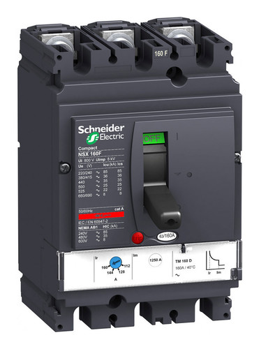 Силовой автомат Schneider Electric Compact NSX 160, TM-D, 36кА, 3P, 160А