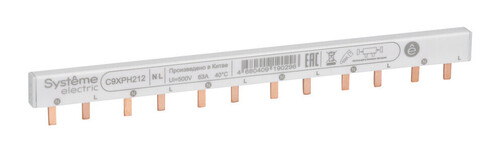 Systeme Electric Шинка Греб. 2P (L1L2) 18мм 12мод 63А