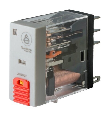 Systeme Electric Реле 8A 2CO 48VAC тест кнопка LED