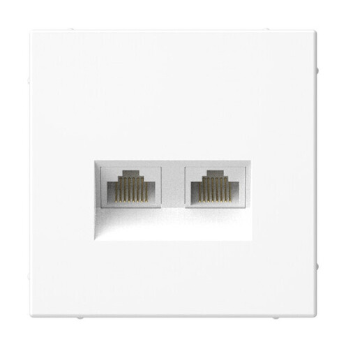 Systeme Electric ArtGallery Белый Розетка двойная компьютерная RJ45+RJ45, кат. 5е, механизм