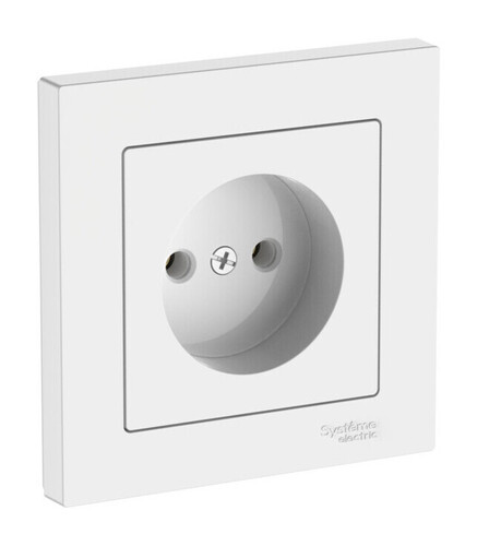 Systeme Electric AtlasDesign Белый Розетка без заземления, 16А, в сборе, быстрозажим. клем.