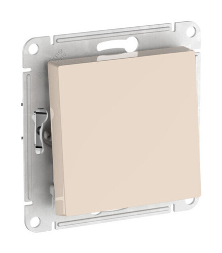 Systeme Electric AtlasDesign Бежевый Выключатель с самовозвратом, сх.1, 10АХ, мех., быстрозажим. клем.