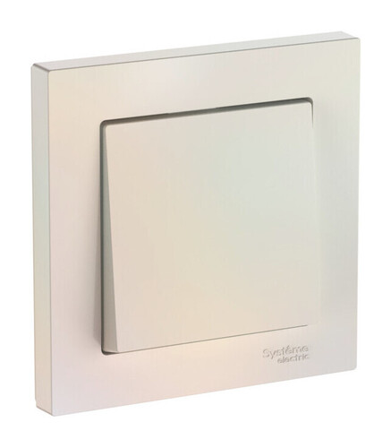 Systeme Electric AtlasDesign Жемчуг Выключатель 1-клавишный, сх.1, 10АХ, в сборе, быстрозажим. клем.