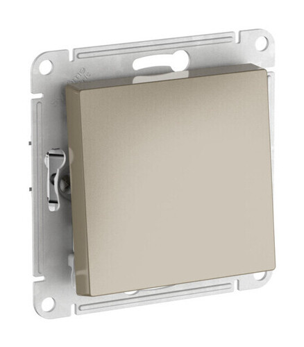 Systeme Electric AtlasDesign Шампань Выключатель 1-клавишный, сх.1, 10АХ, мех., быстрозажим. клем.