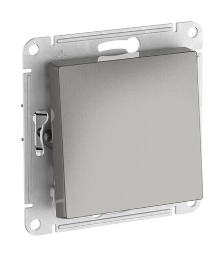 Systeme Electric AtlasDesign Сталь Выключатель 1-клавишный, сх.1, 10АХ, мех., быстрозажим. клем.