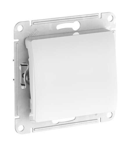 Systeme Electric Glossa Белый Выключатель 1-клавишный, сх.1, 10АХ, мех., быстрозажим. клем.