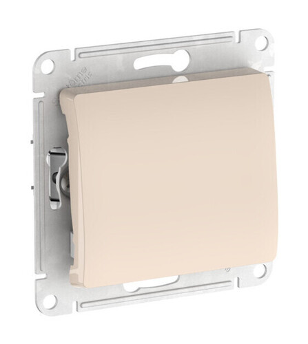 Systeme Electric Glossa Бежевый Выключатель 1-клавишный, сх.1, 10АХ, мех., быстрозажим. клем.