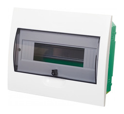 Распределительный шкаф Easy9 12 мод., IP40, встраиваемый, пластик, прозрачная дверь, с клеммами