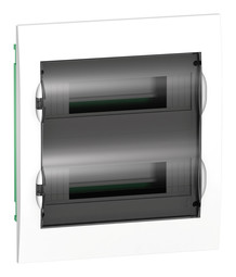 Распределительный шкаф Easy9 24 мод., IP40, встраиваемый, пластик, прозрачная дверь, с клеммами