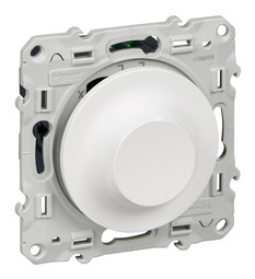 Светорегулятор поворотно-нажимной ODACE, 40-600 Вт, белый