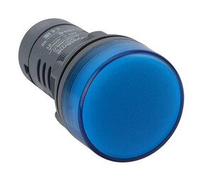 Сигнальная лампа SB7 моноблочная 22мм синяя LED 24В DC