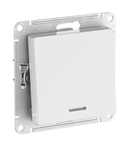 Systeme Electric AtlasDesign Белый Переключатель 1-кл с подсветкой, сх.6а, 10АХ, мех., быстрозажим. клем.