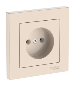 Systeme Electric AtlasDesign Бежевый Розетка без заземления, 16А, в сборе, быстрозажим. клем.