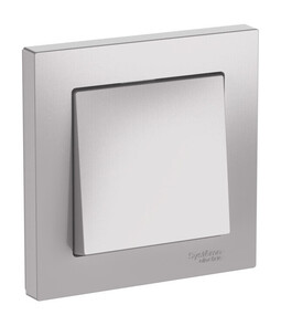 Systeme Electric AtlasDesign Алюминий Выключатель 1-клавишный, сх.1, 10АХ, в сборе, быстрозажим. клем.