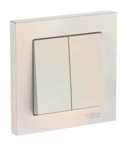 Systeme Electric AtlasDesign Жемчуг Выключатель 2-клавишный, сх.5, 10АХ, в сборе, быстрозажим. клем.