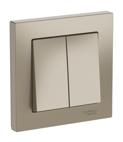 Systeme Electric AtlasDesign Шампань Выключатель 2-клавишный, сх.5, 10АХ, в сборе, быстрозажим. клем.