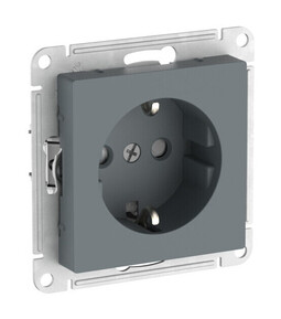 Systeme Electric AtlasDesign Грифель Розетка с заземлением со шторками, 16А, мех., быстрозажим. клем.
