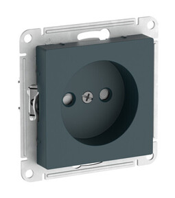 Systeme Electric AtlasDesign Изумруд Розетка без заземления со шторками, 16А, мех., быстрозажим. клем.