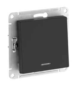 Systeme Electric AtlasDesign Карбон Переключатель 1-кл с подсветкой, сх.6а, 10АХ, мех., быстрозажим. клем.