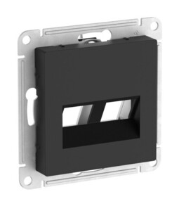 Systeme Electric AtlasDesign Карбон Накладка двойная для информационных функций типа Keystone