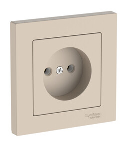 Systeme Electric AtlasDesign Песочный Розетка без заземления, 16А, в сборе, быстрозажим. клем.
